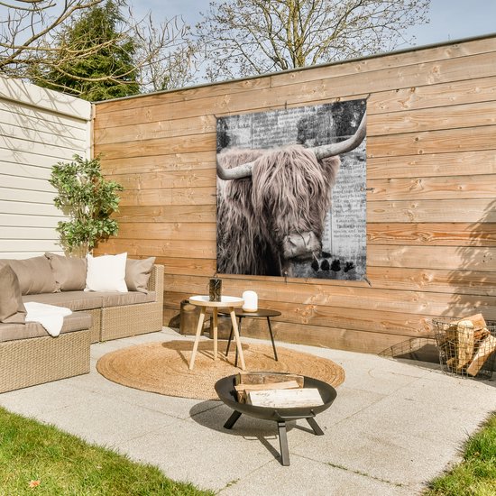 Tissu de jardin Highlander écossais - Journal - Rétro - 100x100 cm