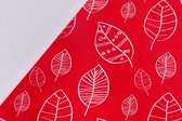 Tafelkleed van pvc, rechthoekig, 140 x 180 cm, rode bladeren