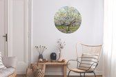 Behangcirkel - Kunst - Bomen - Bloesem - Van Gogh - Zelfklevend behang - Rond behang - Behangsticker - Ronde wanddecoratie - Slaapkamer decoratie - 50x50 cm - Muurdecoratie cirkel - Muurcirkel binnen - Wandcirkel