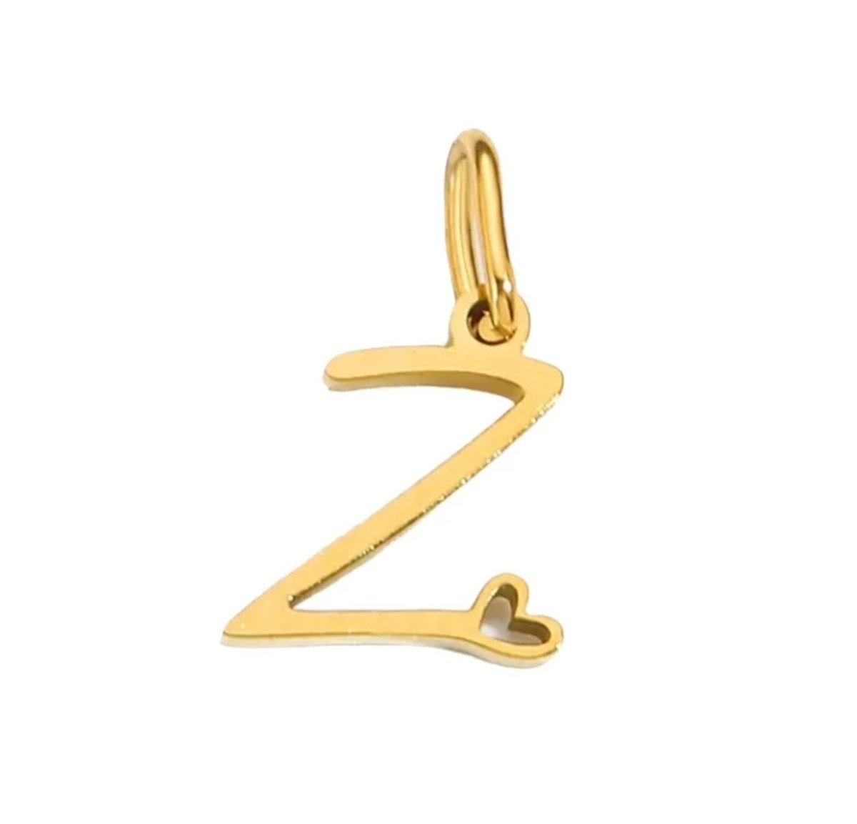 Letter hanger inclusief ketting - Z - letter - charm - goud kleur - stainless steel - verkleurt niet - perfect cadeau - valentijn - verjaardag - dierbare