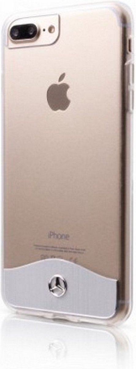 Mercedes-Benz Aluminium Back Case - Geschikt voor Apple iPhone 7/8 Plus (5.5") - Transparant