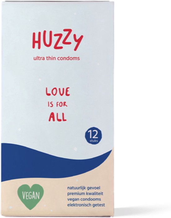 Huzzy 12 Pack Vegan Ultra Dunne Condooms