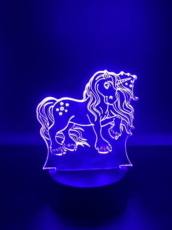 Hilset Creative 3D led lamp – unicorn