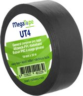 MegaTape UT4 PVC Tape 19mm x 20m Zwart