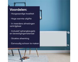 Plieger Compact Paneelradiator Type 11 Vlak - Wit - 60 x 80 cm