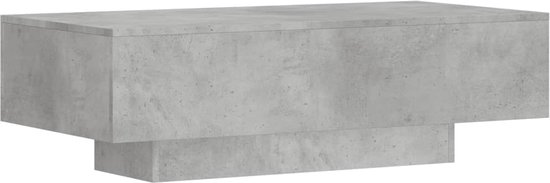 vidaXL - Salontafel - 100x49,5x31 - cm - bewerkt - hout - betongrijs