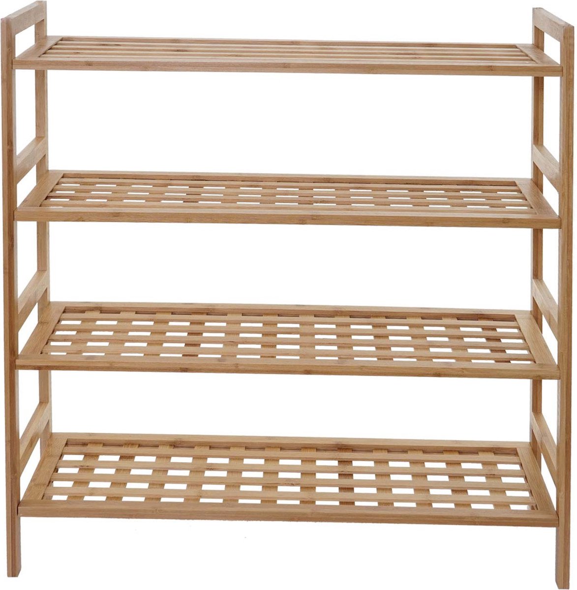 Cosmo Casa Schuhrek - Boekenkast Badkamerrek Staande Kast - Bamboe - 4 Planken