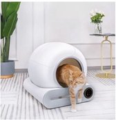 PEAM® Zelfreinigende Kattenbak - Automatische Kattenbak - Kattenbak Met App - XXL Elektrische Zelfreinigende Kattenbak - 65L - Slimme App-bediening - Witte Innovatie - Kattenbak - Cat Toilet