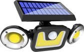 Besjaar® Buitenlamp met bewegingssensor – 112 LEDS – Buitenverlichting Zonne Energie - Wandlamp buiten met Sensor – Buitenverlichting Zonne Energie - Tuinverlichting - Wandlamp Buiten - Met Sensor - Led