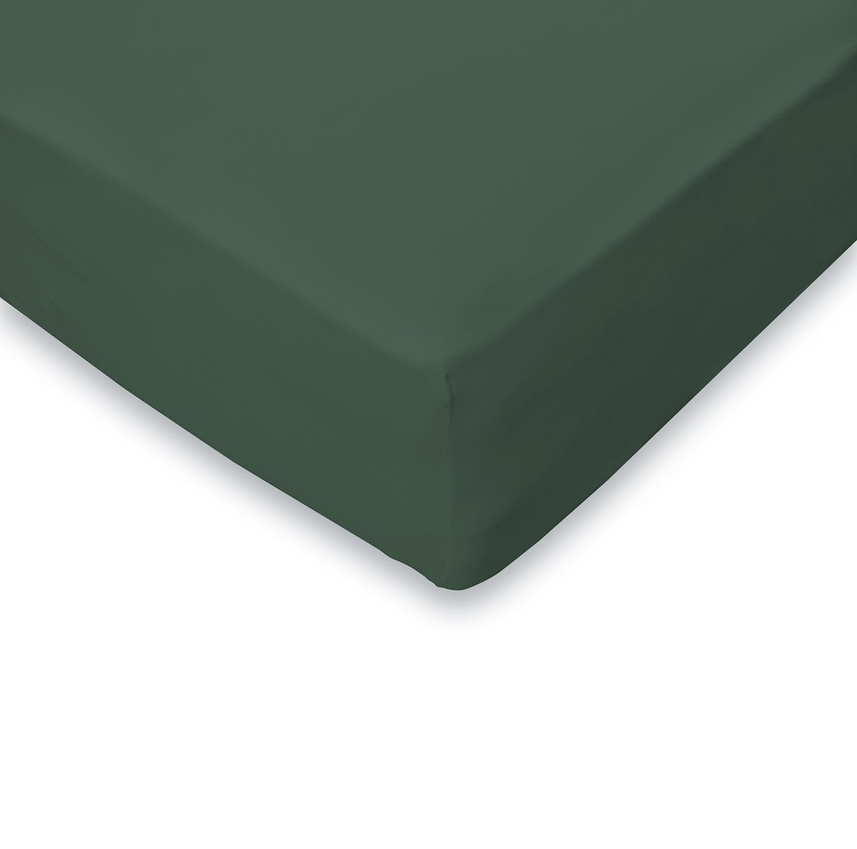 Eleganzzz Hoeslaken Jersey Stretch 35cm Hoekhoogte - Dark Green - Hoeslaken 180x210/220cm - 200x200cm - Lits Jumeaux - 100% Katoen - Hoeslakens