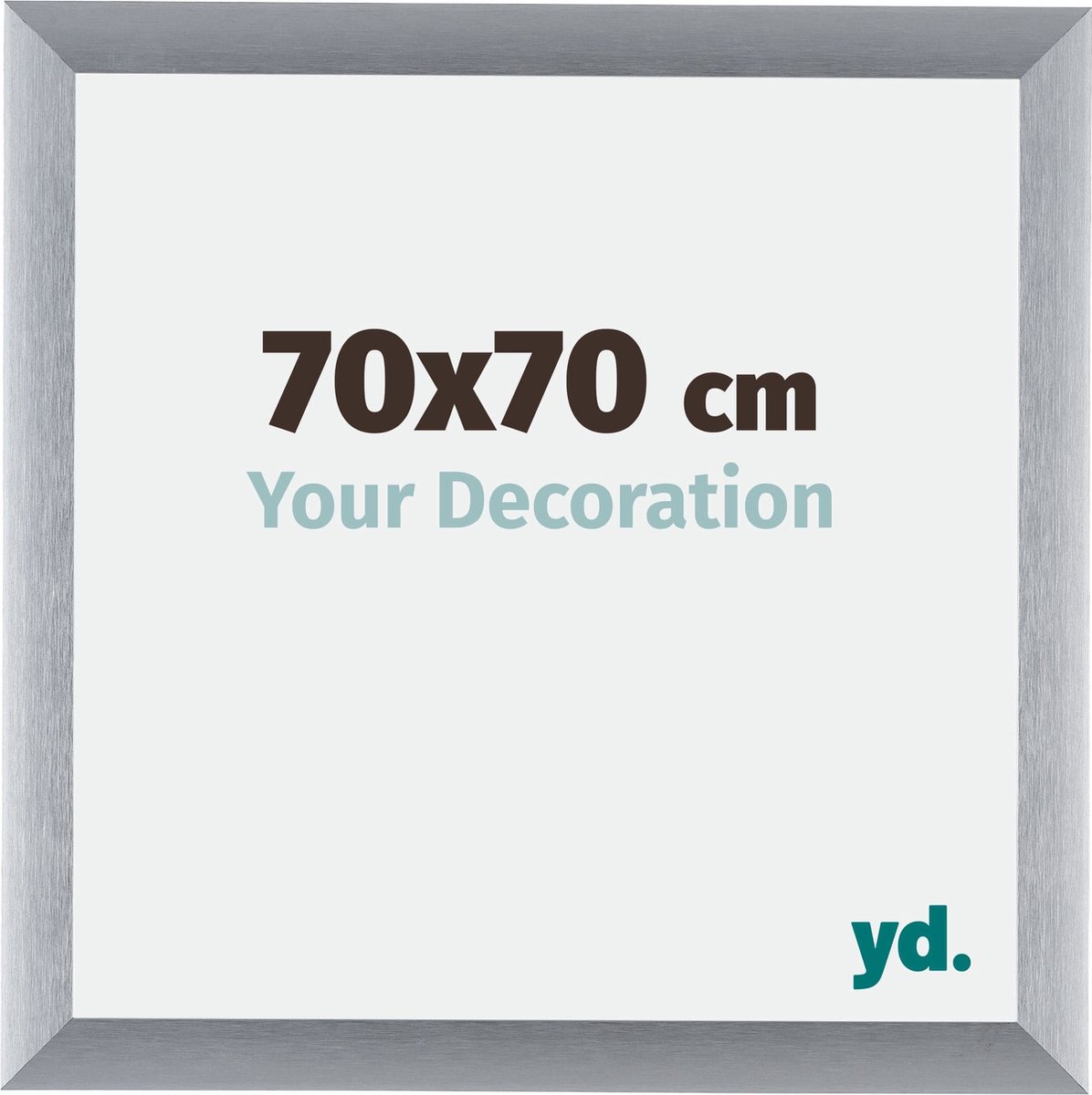 yd. Your Decoration - Fotolijst 70x70 cm - Aluminium - Zilver Geborsteld - Tucson