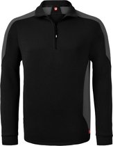 HAVEP Zipsweater Bicolor 10076 - Zwart/Charcoal - L