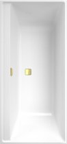 Villeroy & Boch Collaro kunststof inbouw bad acryl rechthoekig zonder poten 160 x 75 x 47 cm, gold/wit alpin