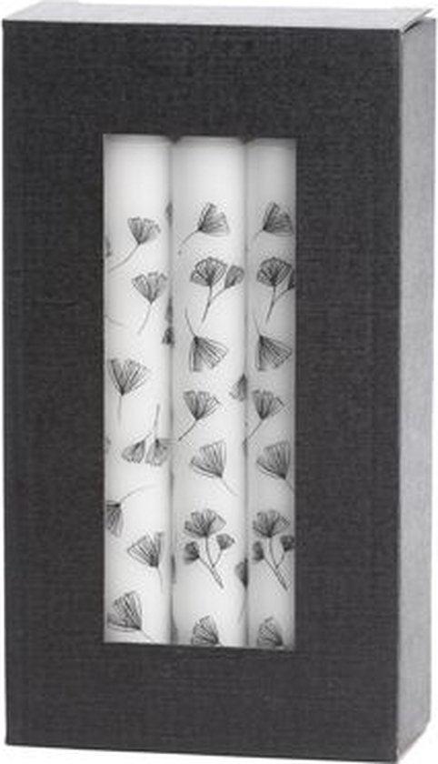 Rustik Lys - dinerkaars - stearine kaars - by Kimmi - 10 kaarsen - Ginko - Ø2,2x19 cm