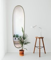 Spiegel Noor | Goudkleurige ovale stalen spiegel