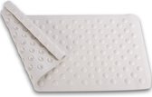Witte Rubberen Antislip Badmat - 37cm x 82cm | Veilig en Duurzaam voor Badkamer en Douche