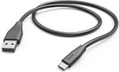 Hama USB-A naar USB-C kabel - USB-C oplaadkabel- 1,5 meter - Geschikt voor Smartphone en Tablet - Zwart