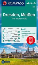 KOMPASS Wanderkarte 809 Dresden, Meißen, Tharandter Wald 1:50.000