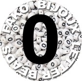 Fako Bijoux® - Letterkralen Rond O - Letter Beads - Alfabet Kralen - Klinkers - Sieraden Maken - 7mm - 250 Stuks - Wit