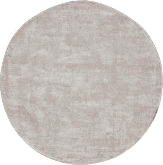 MUST Living Carpet La Belle round small,Ø150 cm, light grey, 100% viscose