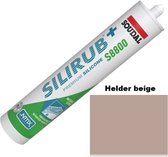 Soudal Silirub+ S8800 Natuursteen - Silicone kit - Speciaal voor natuursteen - Helder Beige - 310 ml - Prijs per stuk