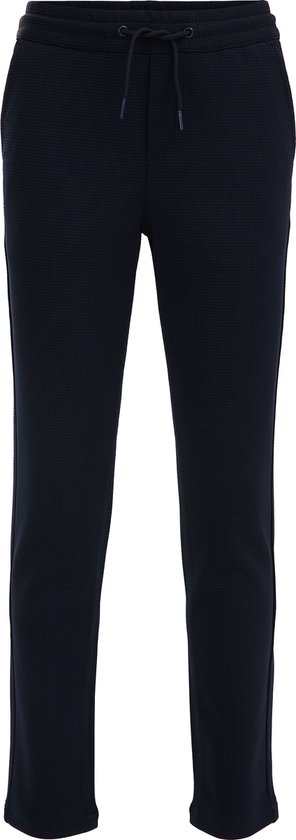 WE Fashion Jongens slim fit pantalon met structuur