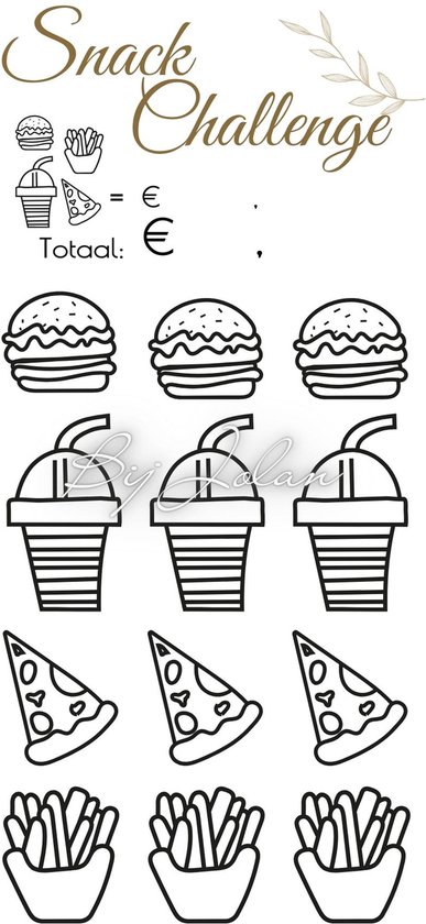 001 Cash Stuffing Challenge Kaarten - 10 stuks - Gelamineerd - BijJolan - Budgetplanner - Spaar Challenge kaarten