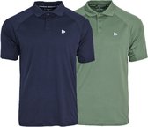 Donnay - 2-Pack Polo Sport Björn - Polo Multi Sport - Polo sport - Marine/Vert jungle - Taille S