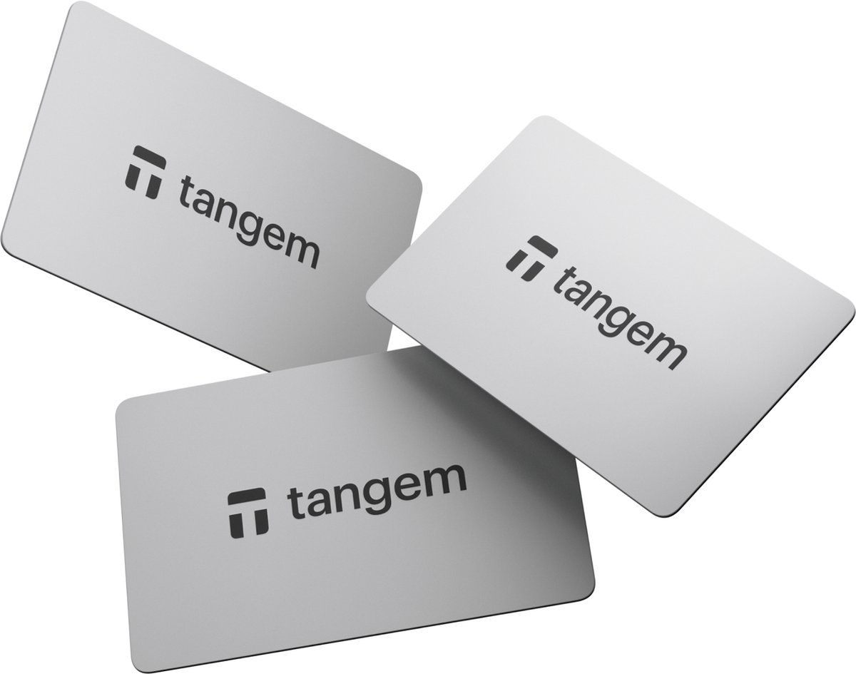 Tangem Wallet - 3 kaarten - Limited Edition - Hardware Wallet - NFC - Recovery Seed functionaliteit - Wit - Tangem