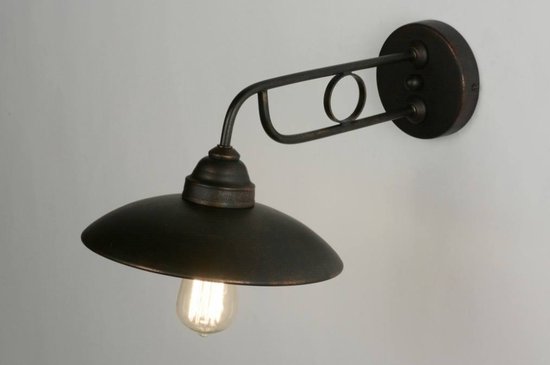 Lumidora Wandlamp 71945 - Voor binnen - TIMOR - E27 - Zwart - Metaal