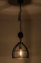 Lumidora Hanglamp 73502 - WOOD - E27 - Zwart - Metaal - ⌀ 34 cm