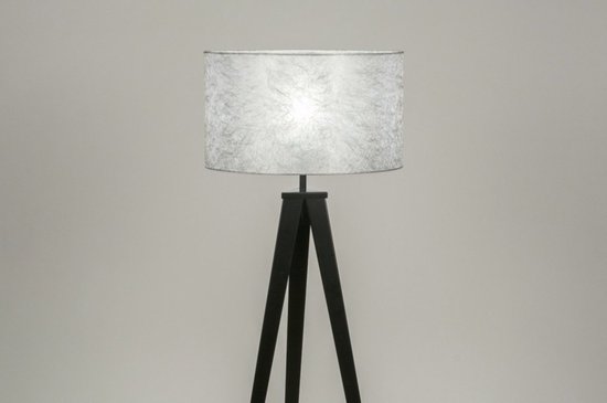 Lumidora Vloerlamp 30888 - ANTIQUA - E27 - Zwart - Zilver -oud zilver - Metaal - ⌀ 51 cm