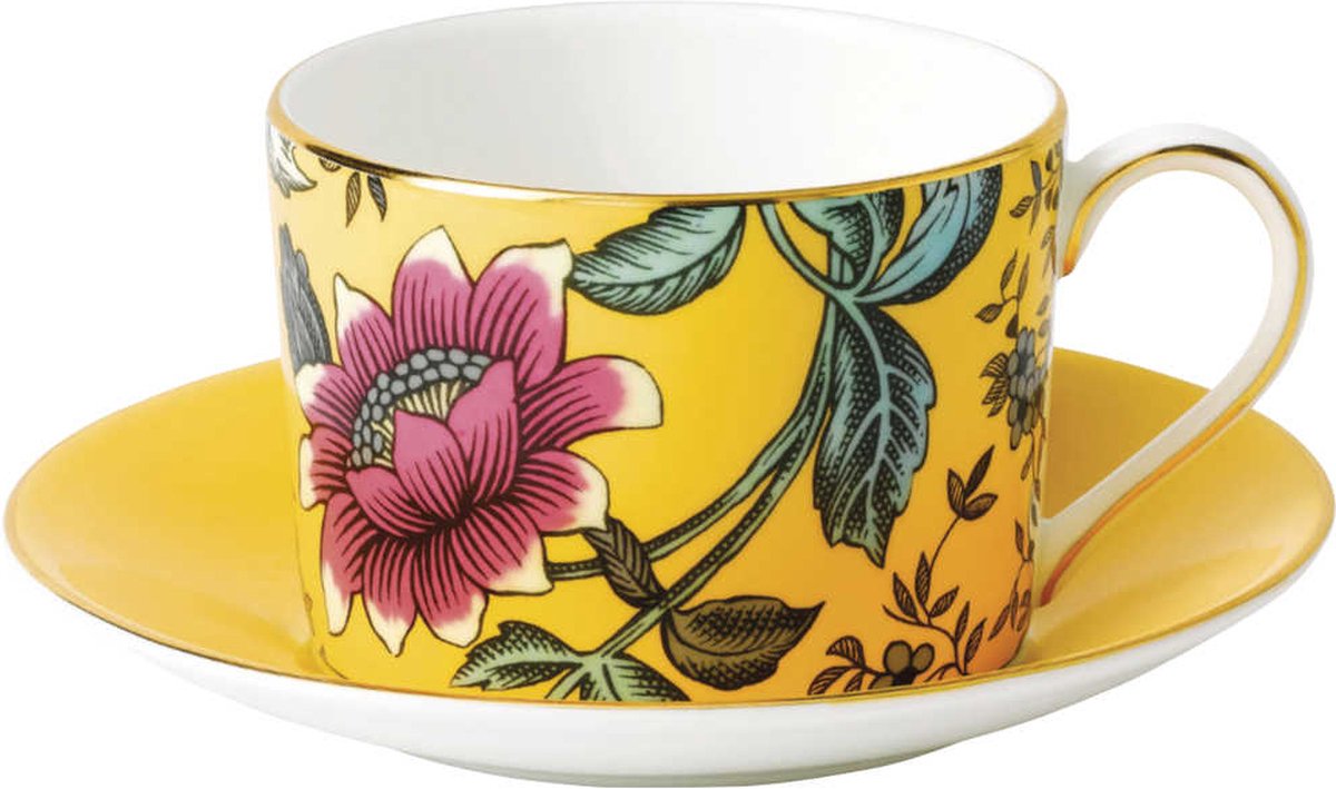 WEDGWOOD - Wonderlust - Theekop&schotel Yellow Tonquin