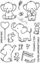 transparante stempel Olifant Hoera clear stamp