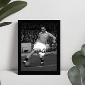 Stanley Matthews Kunst - Gedrukte handtekening - 10 x 15 cm - In Klassiek Zwart Frame - de eerste Europese voetballer van het jaar - Football Icon