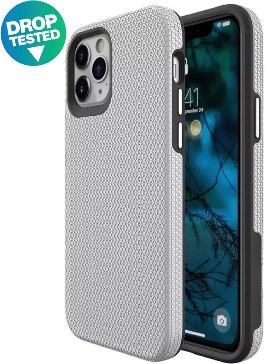 Dual Layer Rugged Case - Galaxy A50/A30s A505 - silver