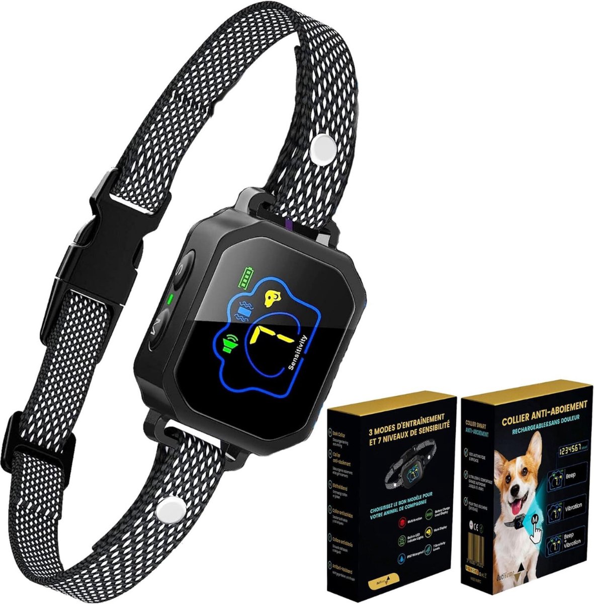Anti Blafband - Anti Blaf Apparaat - Blafband - voor Kleine en Grote Honden - Opvoedingshalsband
