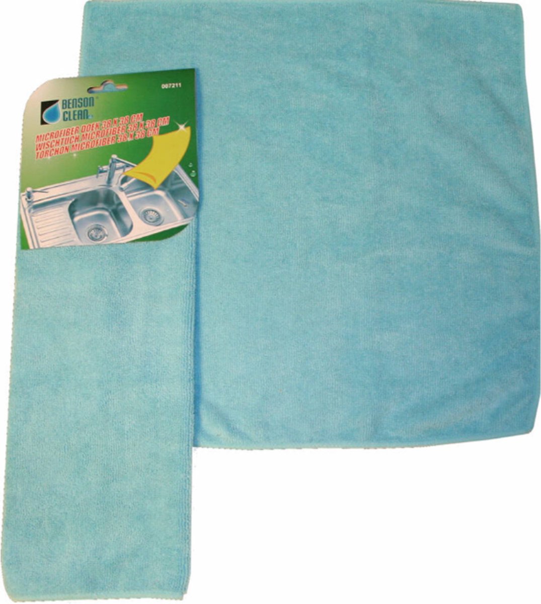 Goedkoopste Benson Microvezeldoek - 38 x 38 cm - blauw - schoonmaakdoek - auto schoonmaken