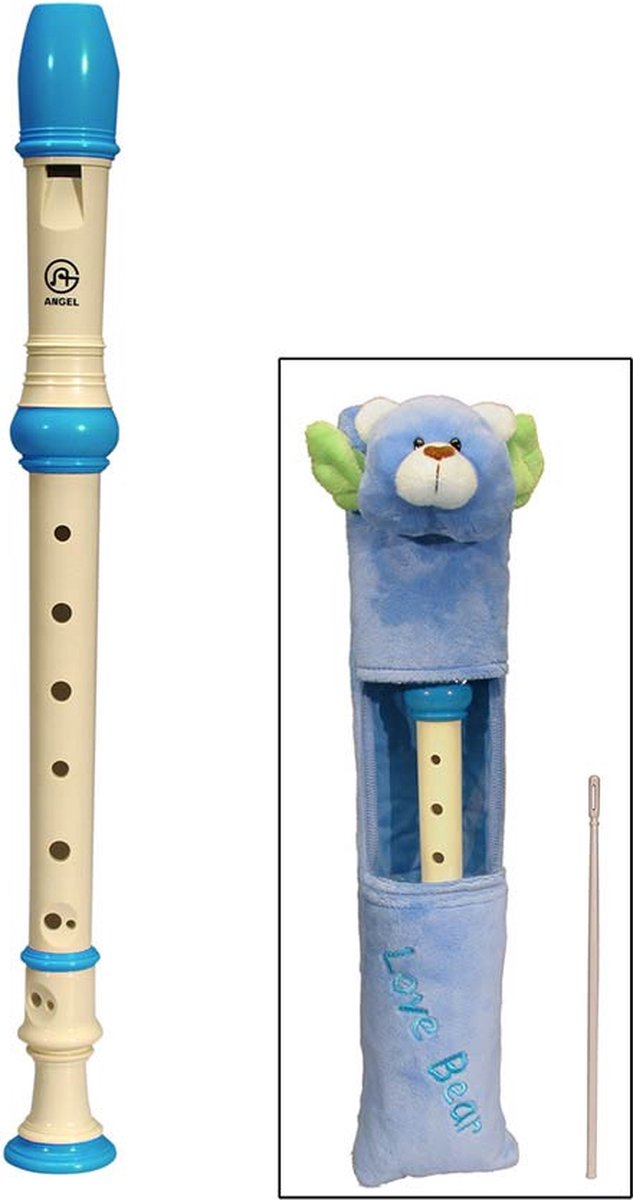 Sopraanblokfluit beer blauw