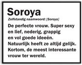 Soroya Woordenboek Fotolijst met glas 40 x 50 cm - Prachtige kwaliteit - jarig - verjaardag - kado - Canvas - incl ophangsysteem - Poster - Grappig - cadeau