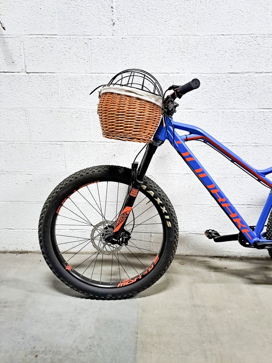 Handgeweven Rieten Fietsmand Voor Huisdieren Met Ijzeren Frame Beschermhoes Voor Katten Of Kleine Honden Duurzaam Zwart Multifunctioneel Afneembaar Voor Veilige Cyclin