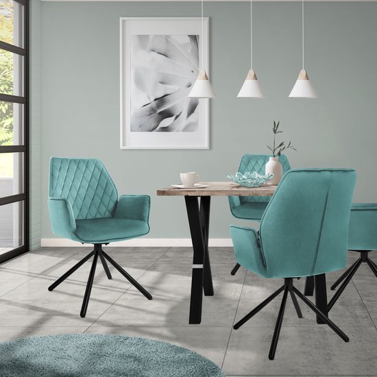 Set van 4 eetkamerstoelen Hale velvet | ML-Design