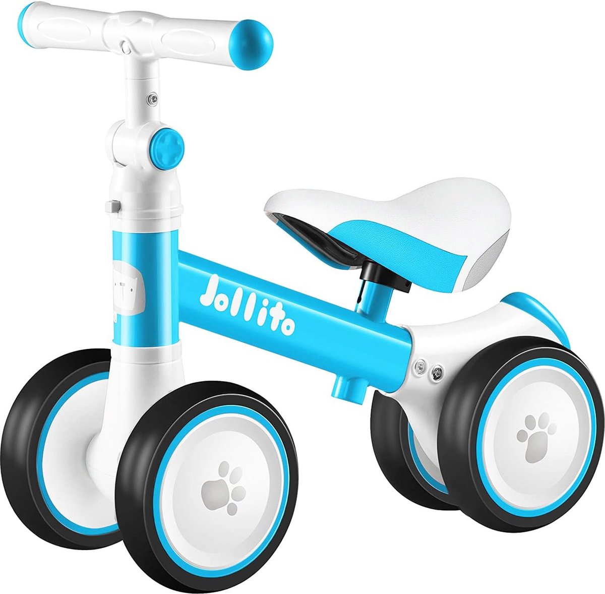 JOLLITO Loopfiets 1 Jaar Verstelbaar met 4 Stille Wielen 12 24 Maanden bol