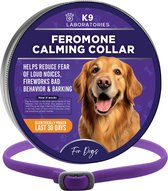 Anti-stress halsband voor honden - Feromonen halsband - Anti-stress middel hond - Calm - Paars - Bij verlatingsangst, stress, agressie hond