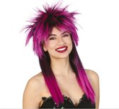 Fiestas Guirca Perruque de Carnaval punk/rock star - violet - pour femme - taille unique - bad party