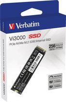 Verbatim Vi3000 PCIe NVMe M.2 SSD 256GB, 256 Go, M.2, 3300 Mo/s