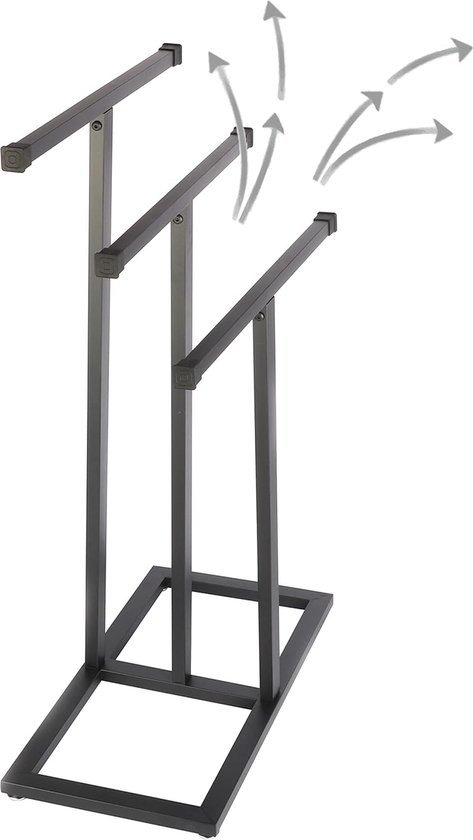 Design Sanitair Winkel | Badkamer set zwart haak handdoekenrek wc-rol houder- - Design Sanitair Winkel