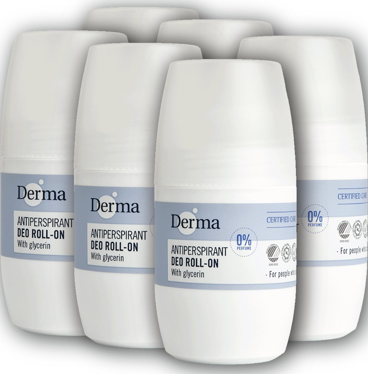 Goedkoopste Derma Eco Family Voordeelverpakking - Deodorant Roller - 6 x 50 ML - Hypoallergeen - Vrij van parfum - 100 Veganistisch