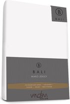 Bali - Van Dem - Mako Jersey - Splittopper Hoeslaken - 140 x 210 cm - wit