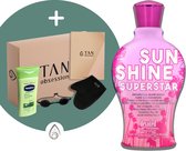 Devoted Creations ® Sunshine Superstar - Zonnebankcreme - Zonnebankcremes - Zonnebank creme - Met Bronzer - Incl. Exclusieve Tan Obsession Giftbox - 360 ML